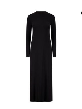 NWT Long Sleeve Black Maxi Dress with High Neck